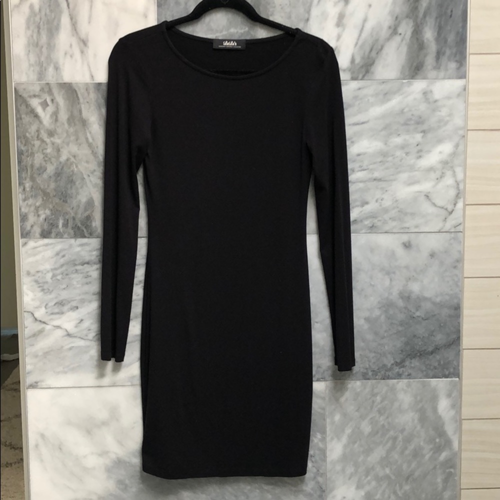 Long sleeve black dress